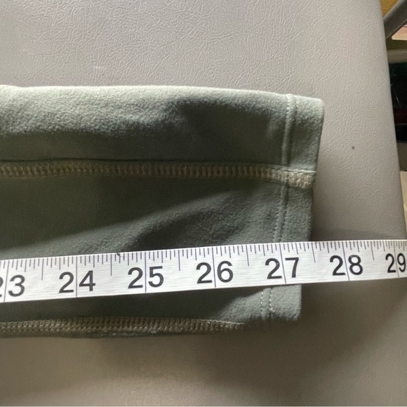 Athleta Leggings Yoga Pants Mesh Ankle Detail Army Green Size Small - Picture 8 of 8